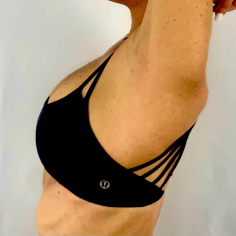 Lulu Lemon Athletica Black x-small medium support sports bra.